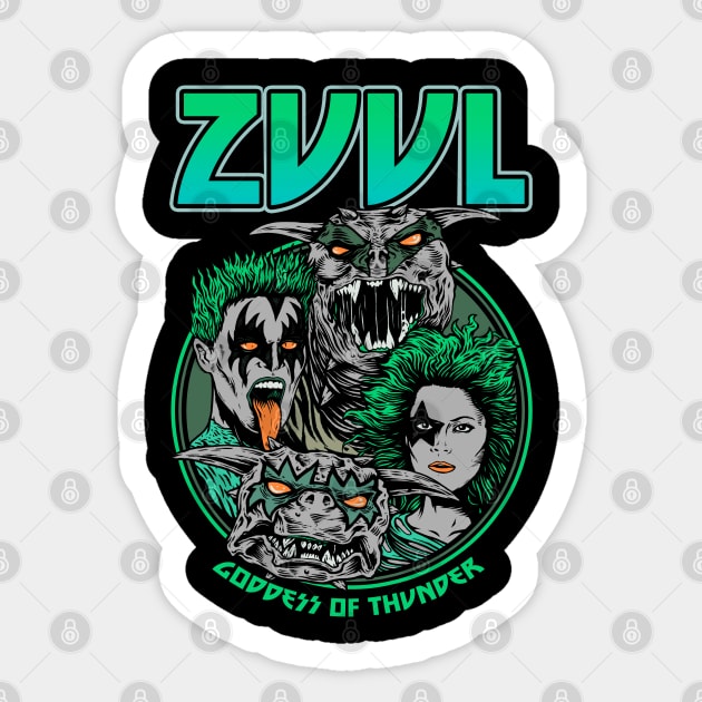 GODDESS OF THUNDER "ECTO PLASM GREEN" Sticker by joeyjamesartworx